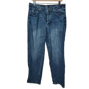 Wild Fable Jeans High Rise Straight Leg Denim Blue Casual‎ Cotton Button Fly
